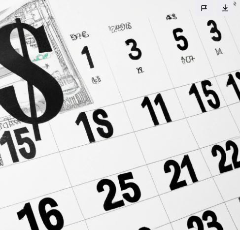 Illustration of a monthly calendar with dollar signs on each day, representing consistent rental income throughout the month.